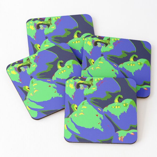 Item preview, Fun Bold Bright - Cool Bell Peppers Print in Blue and Green designed and sold by ABG Inspirational Art.