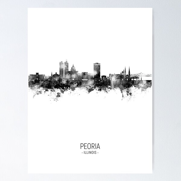 Item preview, Peoria Illinois Skyline designed and sold by ArtPrints.