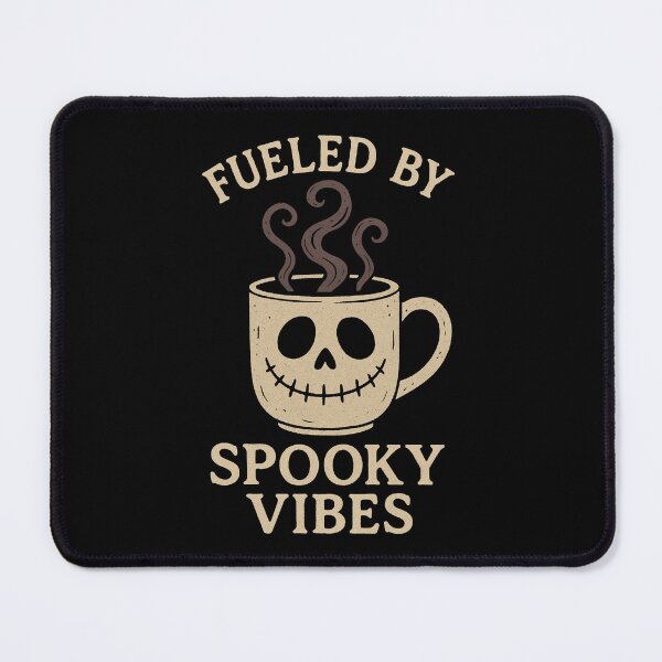 Item preview, Fueled by Spooky Vibes – Cute Skeleton Coffee Cup Halloween Design designed and sold by RokaWorld.
