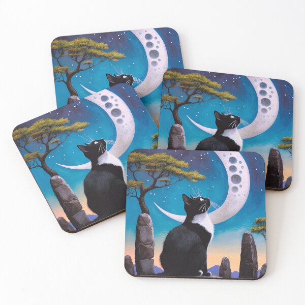 Item preview, Black and white cat amongst the stones - design 3 designed and sold by lokiblueguitar.