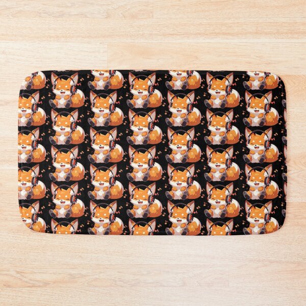 Item preview, Cute Fox Listening to Music with Headphones – Adorable Cartoon Design designed and sold by T-Chou.
