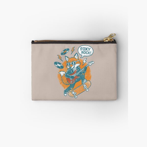 Item preview, Foxy Rock! Retro Fox Guitarist on Skateboard Art designed and sold by AwesomeBeyondLimits.