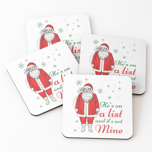 Item preview, Funny Santa “He’s On a List and It’s Not Mine” - Christmas Humor  designed and sold by JB-designstudio.