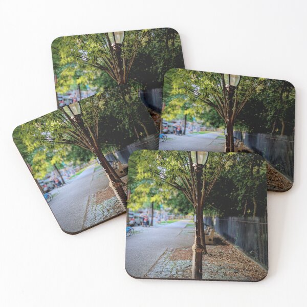 Item preview, Vintage NYC Lamppost Cobblestone Sidewalk Brooklyn designed and sold by ErtsDeals.