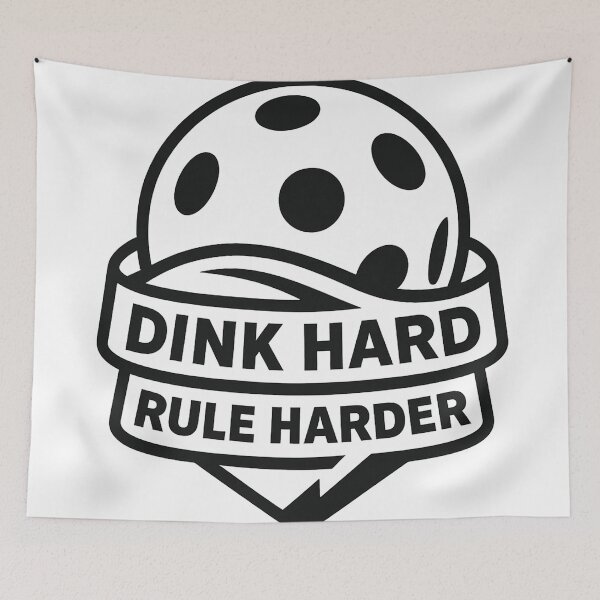 Item preview, Dink Hard Rule Harder – Bold Pickleball Typography Emblem designed and sold by techy-rrr.