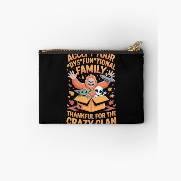 Item preview, Accept Your Dysfunctional Family Thanksgiving Bigfoot Alien designed and sold by MicanCuteStore.