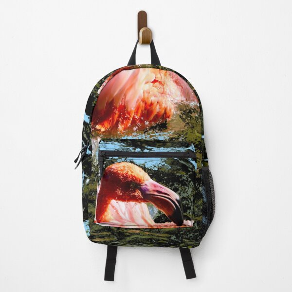 Item preview, Bathing Flamingo – Care and Beauty in the Water / Swiss Artwork Photography designed and sold by Raphael Wolf.