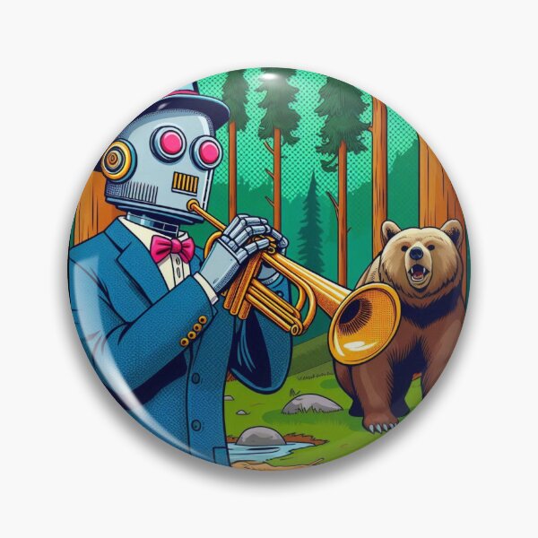Item preview, Robot and brown bear  designed and sold by Dogandesighn.
