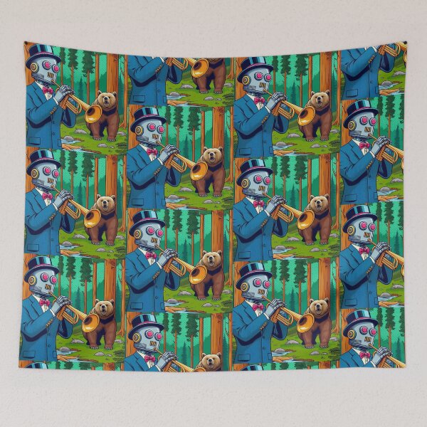 Item preview, Robot and brown bear  designed and sold by Dogandesighn.
