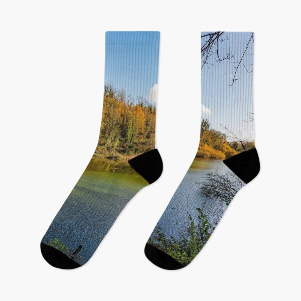 Item preview, Swanbourne Lake in Autumn designed and sold by HazyApplePhoto.