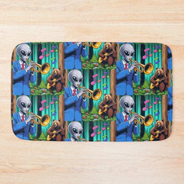 Item preview, Musician alien and brown bear  designed and sold by Dogandesighn.