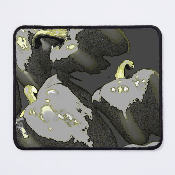 Item preview, Fun Bold Print - Cool Bell Peppers in Black Grey Gold designed and sold by ABG Inspirational Art.