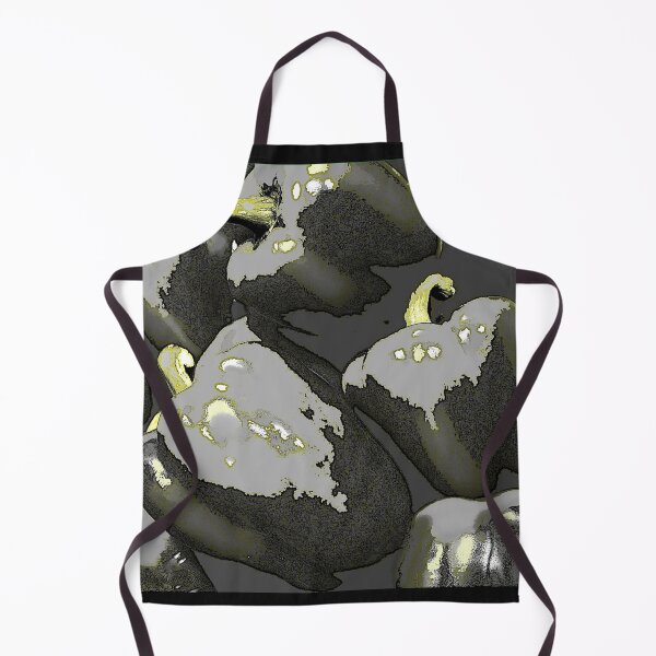 Item preview, Fun Bold Print - Cool Bell Peppers in Black Grey Gold designed and sold by ABG Inspirational Art.