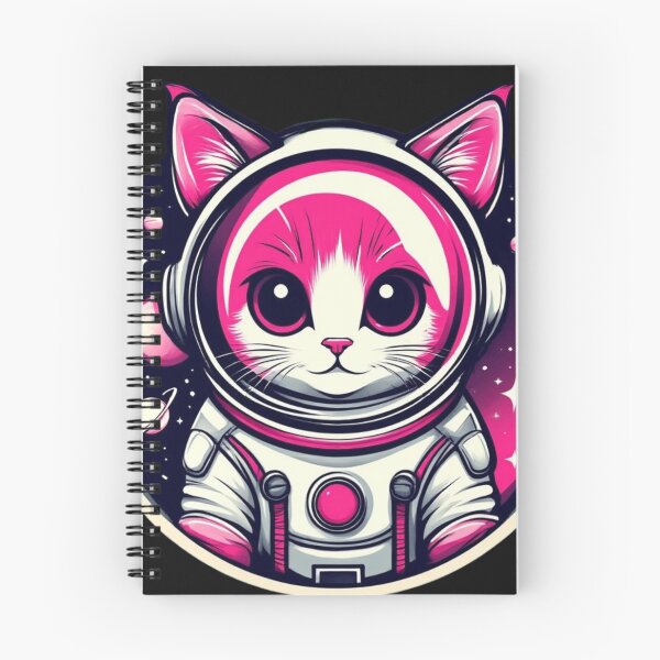 Item preview, Pink Astronaut Cat Logo – Cute Cosmic Feline Design designed and sold by SweetRossel.