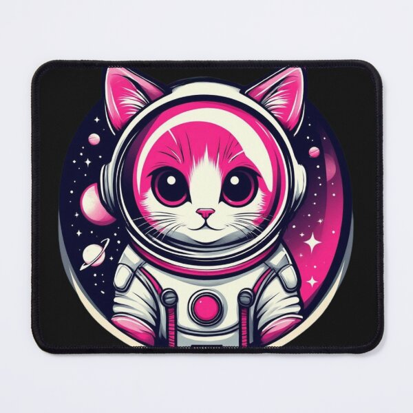 Item preview, Pink Astronaut Cat Logo – Cute Cosmic Feline Design designed and sold by SweetRossel.