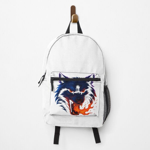 Item preview, Fierce Fire Wolf Head – Neon Flame Predator Art designed and sold by GlowAIDesigns.