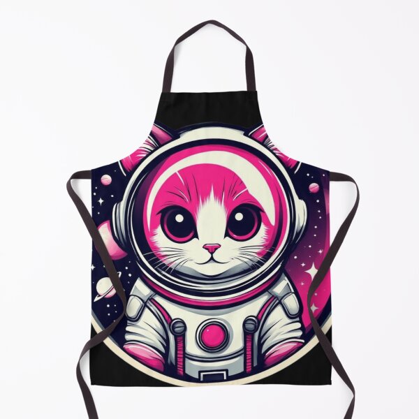 Item preview, Pink Astronaut Cat Logo – Cute Cosmic Feline Design designed and sold by SweetRossel.