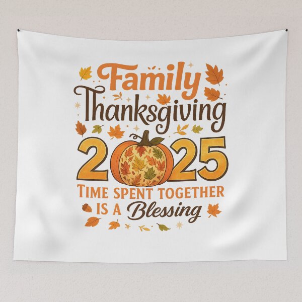 Item preview, Family Thanksgiving 2025 Time Spent Together Is Blessing  designed and sold by hemagamo.