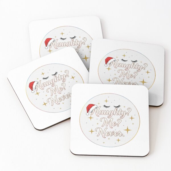 Item preview, Naughty? Me? Never. Sticker | Glitter Glam Christmas Humor designed and sold by Thaliandra.