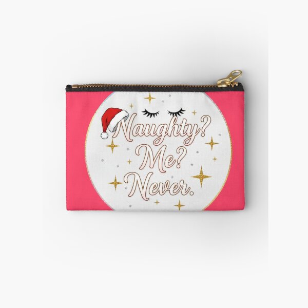 Item preview, Naughty? Me? Never. Sticker | Glitter Glam Christmas Humor designed and sold by Thaliandra.