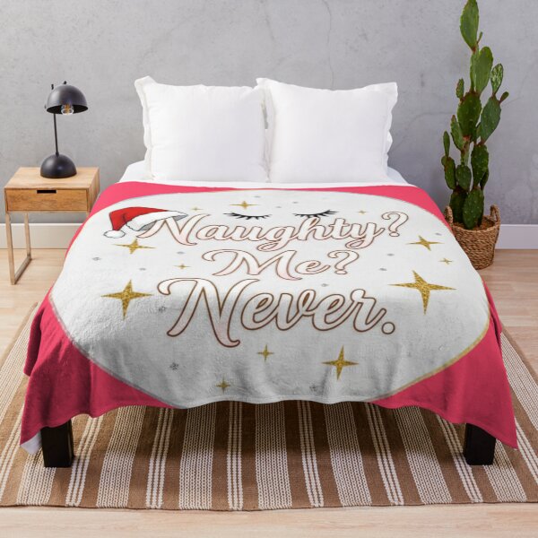 Item preview, Naughty? Me? Never. Sticker | Glitter Glam Christmas Humor designed and sold by Thaliandra.