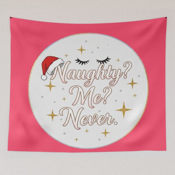 Item preview, Naughty? Me? Never. Sticker | Glitter Glam Christmas Humor designed and sold by Thaliandra.