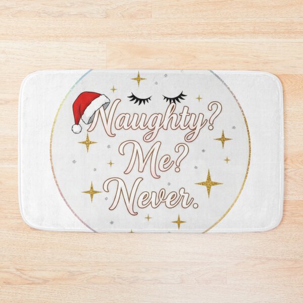 Item preview, Naughty? Me? Never. Sticker | Glitter Glam Christmas Humor designed and sold by Thaliandra.