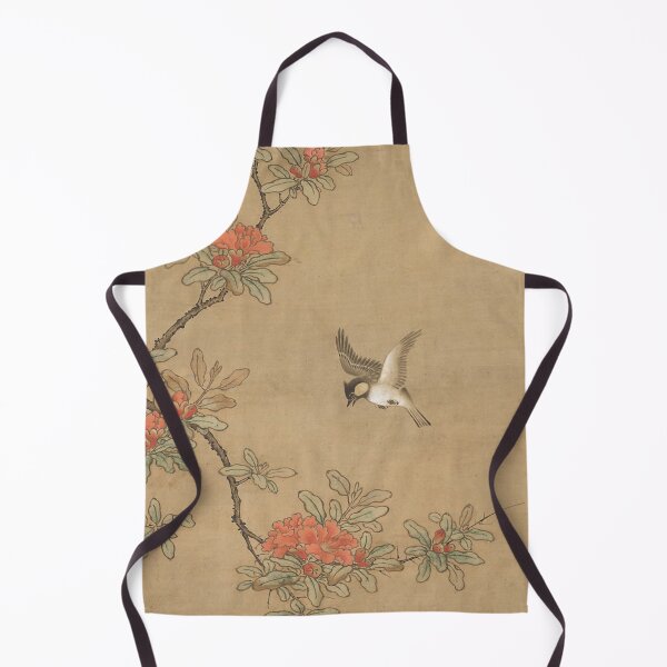 Item preview, Titmouse with Pomegranate Flowers designed and sold by AnimaliaStar.