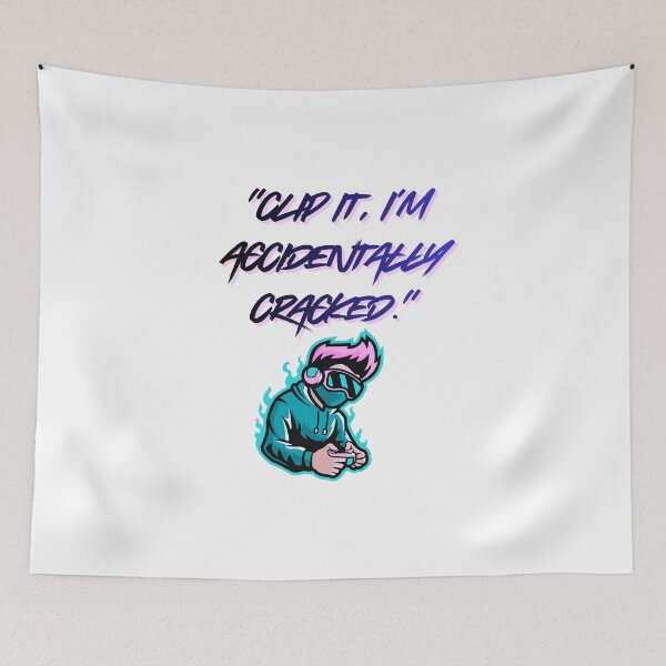 Item preview, Accidentally Cracked – Clip It cool Gamer Quote designed and sold by SloganSauce.