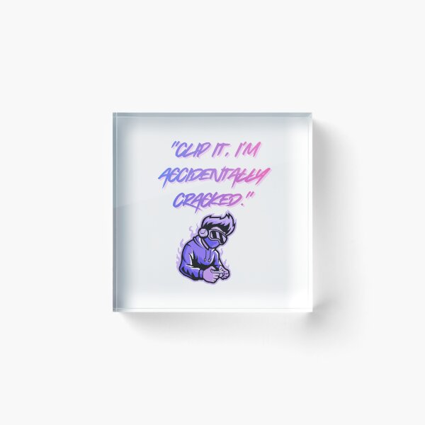 Item preview, Accidentally Cracked – Clip It pink Gamer Quote designed and sold by SloganSauce.