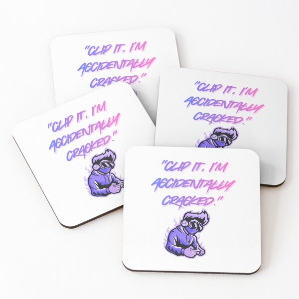 Item preview, Accidentally Cracked – Clip It pink Gamer Quote designed and sold by SloganSauce.