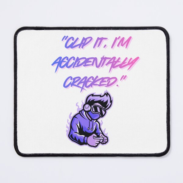 Item preview, Accidentally Cracked – Clip It pink Gamer Quote designed and sold by SloganSauce.
