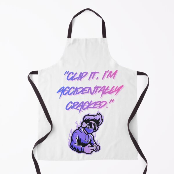 Item preview, Accidentally Cracked – Clip It pink Gamer Quote designed and sold by SloganSauce.