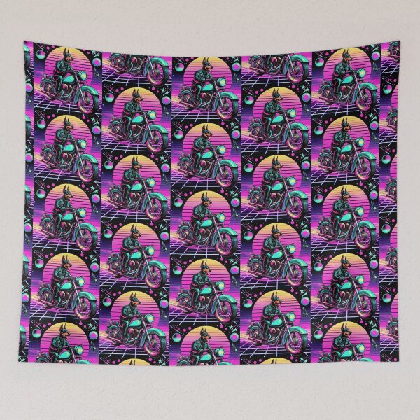 Item preview, doberman riding a classic motorcycle designed and sold by Dogandesighn.