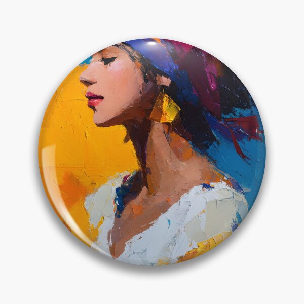 Item preview, Serene Woman in Vibrant Colors designed and sold by daila70.
