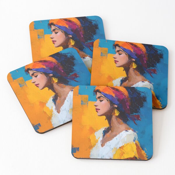 Item preview, Serene Woman in Vibrant Colors designed and sold by daila70.