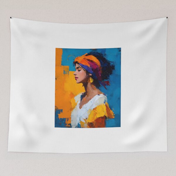 Item preview, Serene Woman in Vibrant Colors designed and sold by daila70.