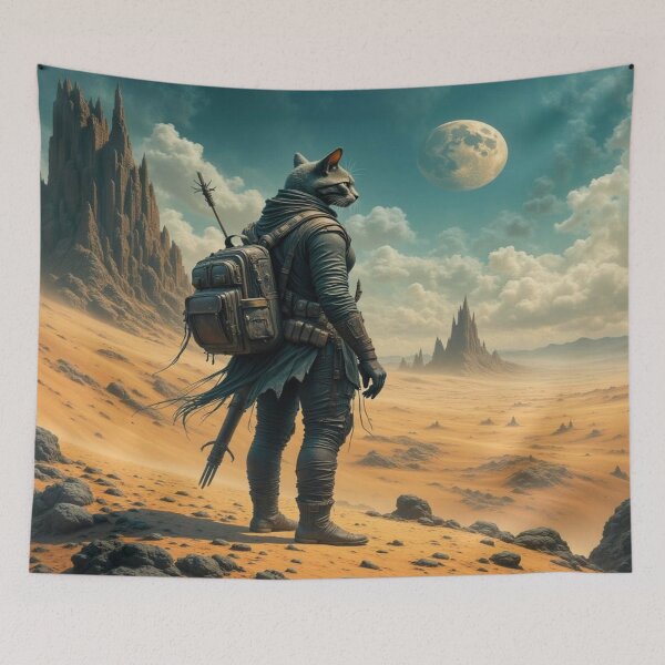Item preview, Tabby Warrior – Feline Fantasy meets a thirst for adventure & extraterrestrial vibes designed and sold by FotoworldEdel.