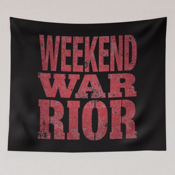 Item preview, Weekend Warrior – Bold Distressed Motivational Text Design designed and sold by HaarlemPinupParadise.