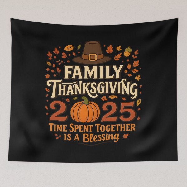 Item preview, Family Thanksgiving 2025 Time Spent Together Is Blessing  designed and sold by hemagamo.