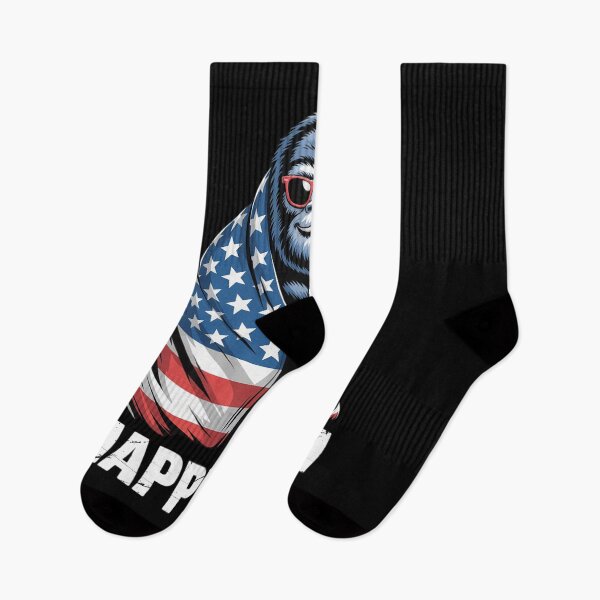 Item preview, Bigfoot 4th Of July Happy 4th Patriotic USA Men Teens Boys designed and sold by lilLilaBatArt.