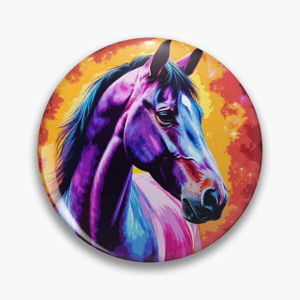 Item preview, Colorful Cosmic Horse Portrait designed and sold by PeasyEasy.