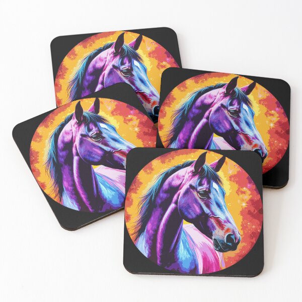 Item preview, Colorful Cosmic Horse Portrait designed and sold by PeasyEasy.