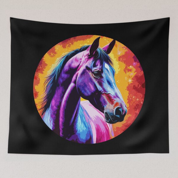 Item preview, Colorful Cosmic Horse Portrait designed and sold by PeasyEasy.
