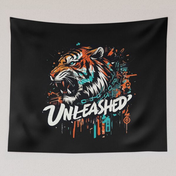 Item preview, Unleashed Tiger in City - Urban Graffiti Streetwear Art designed and sold by Design-Pro-21.