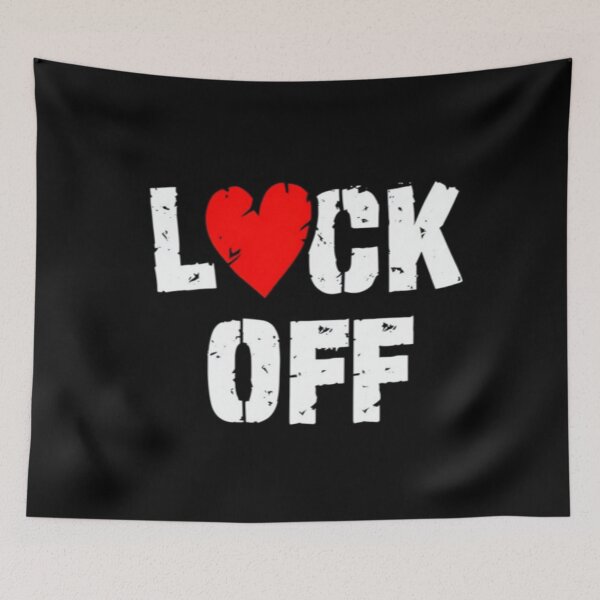 Item preview, LOCK OFF Heart Graphic – Bold Love & Detachment Statement Tee Design designed and sold by Bright Nest Studio.