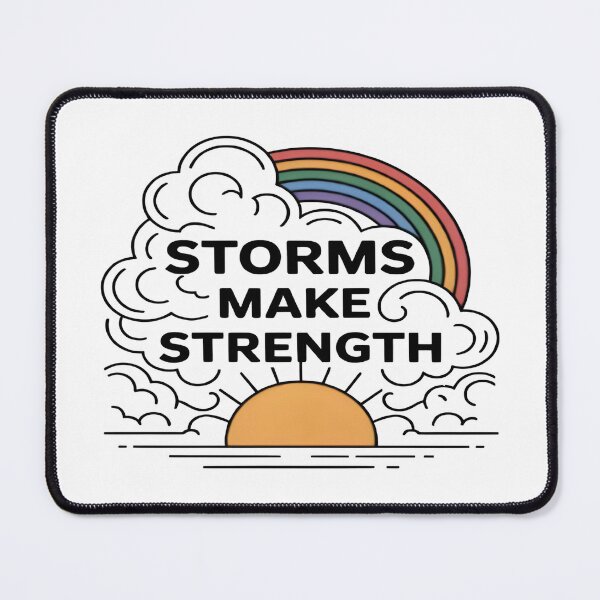 Item preview, Storms Make Strength – Motivational Quote Typography Design designed and sold by NEPHLIA.