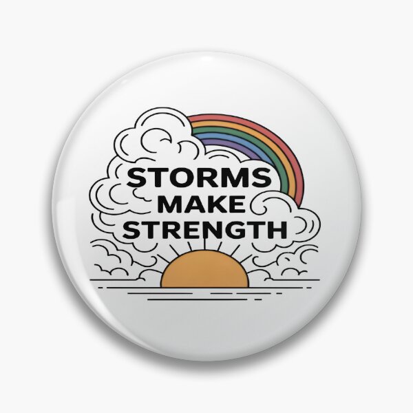 Item preview, Storms Make Strength – Motivational Quote Typography Design designed and sold by NEPHLIA.