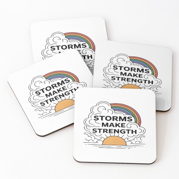 Item preview, Storms Make Strength – Motivational Quote Typography Design designed and sold by NEPHLIA.