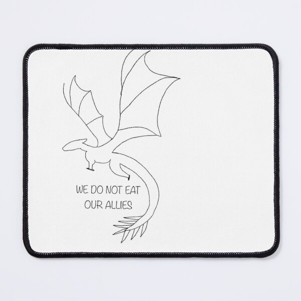 Item preview, We Do Not Eat Our Allies – Dragon Sass Line Art designed and sold by SaraInColour.